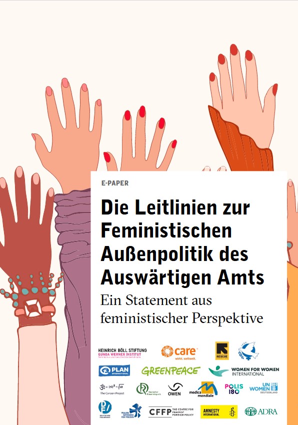 Titelblatt Positionspapier Feministische Außenpolitik