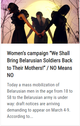 2022 03 08 13 59 31 Women s campaign We Shall Bring Belarusian Soldiers Back to Their Mothers N