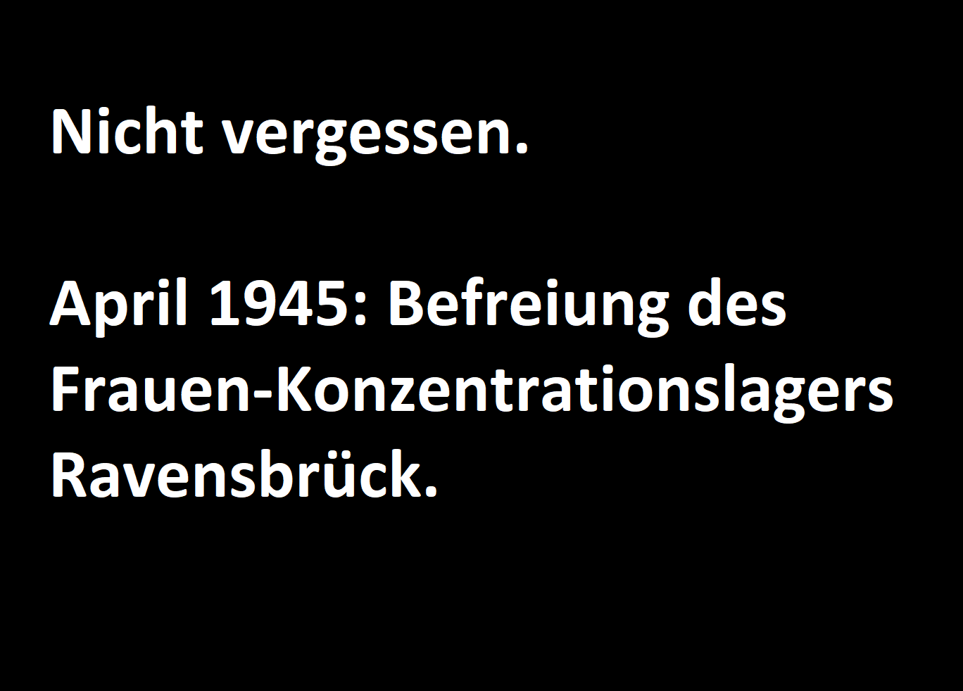 Nicht vergessen Ravensbrück