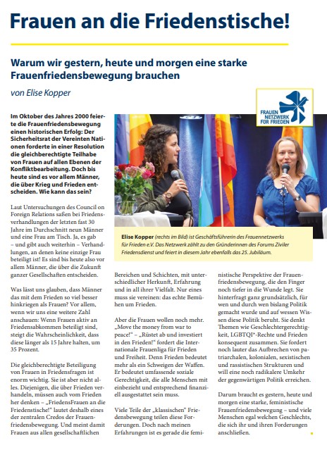 Beitrag ZFD Magazin 2021