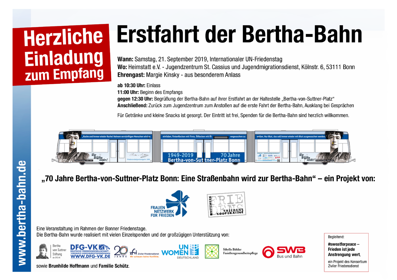 Einladung Erstfahrt Bertha Bahn 21.09.2019 Bild