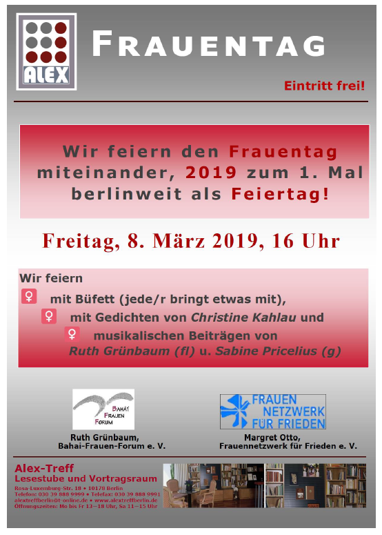 Feier Weltfrauentag 08.03.2019 Berlin