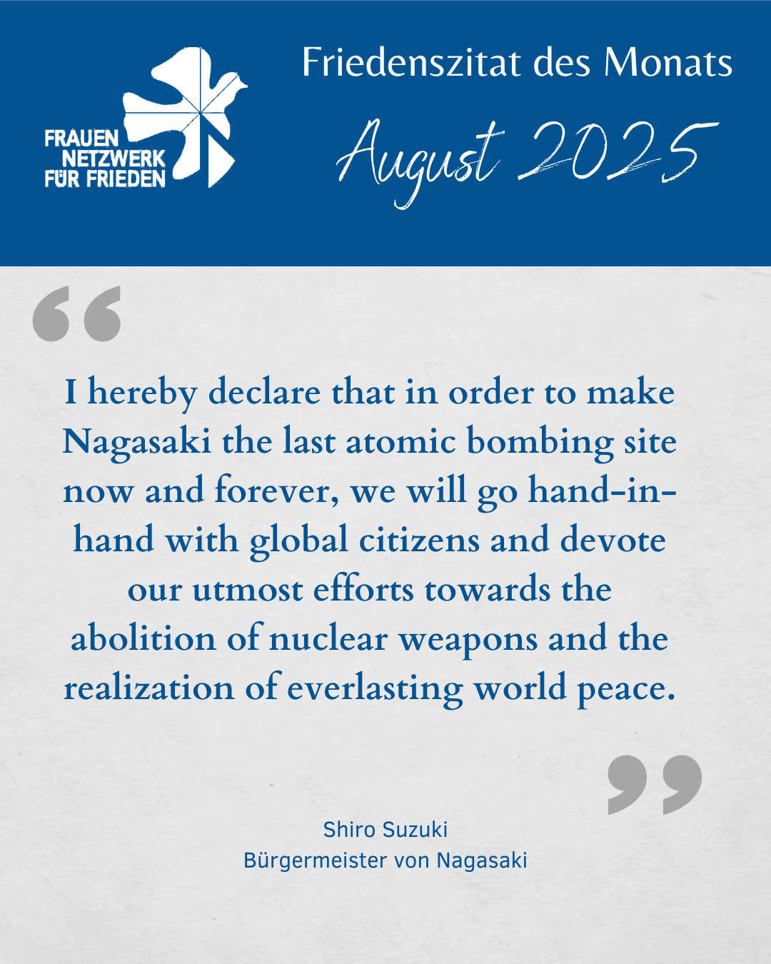 Friedenszitat August 2025