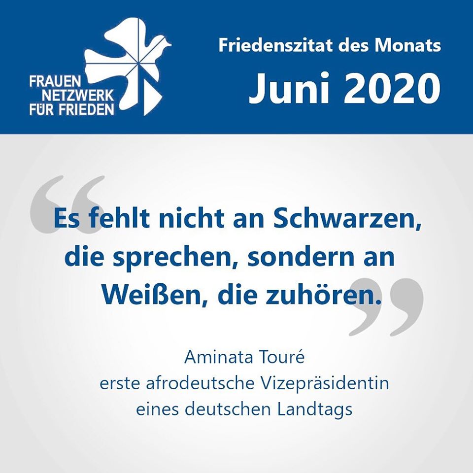 Friedenszitat Juni 2020 Aminata Touré