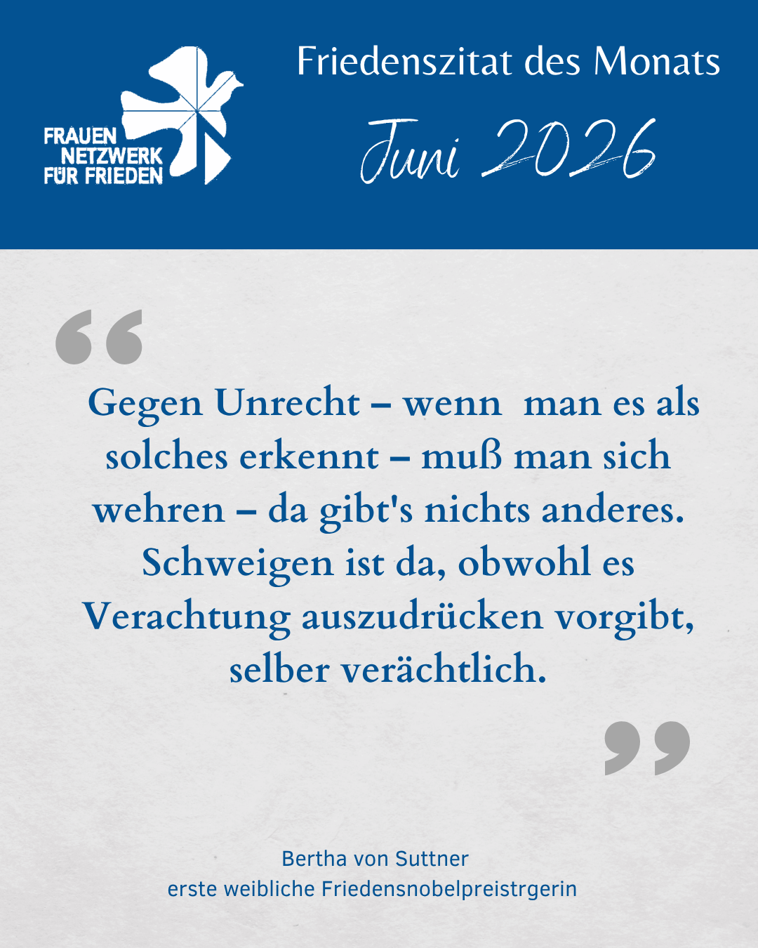 Friedenszitat Juni 2026