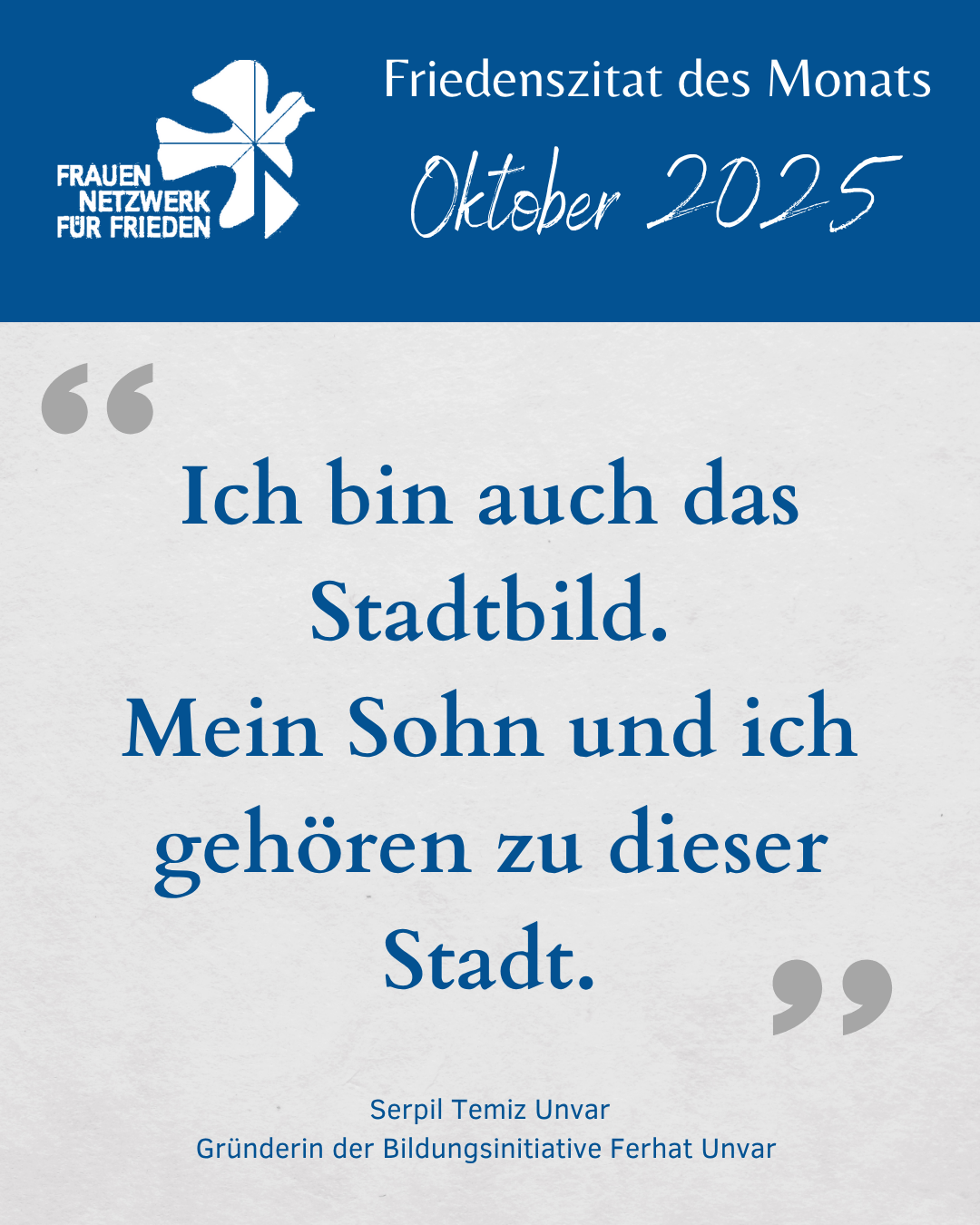 Friedenszitat Oktober 2025