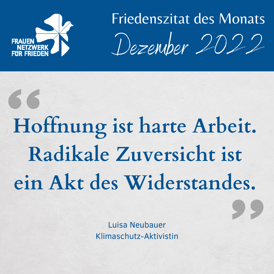 Friedenszitat des Monats Dezember 2022