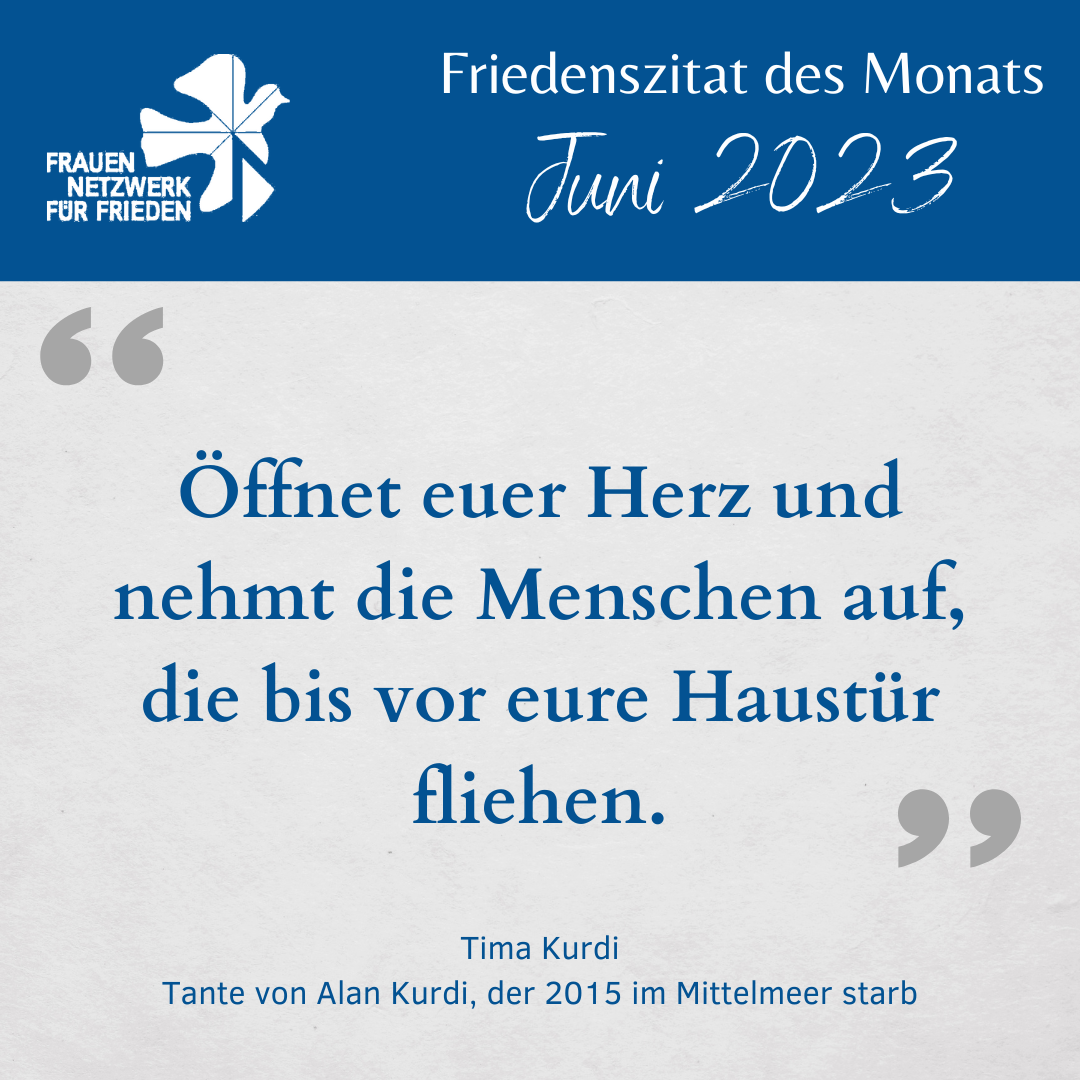 Friedenszitat des Monats Juni 2023