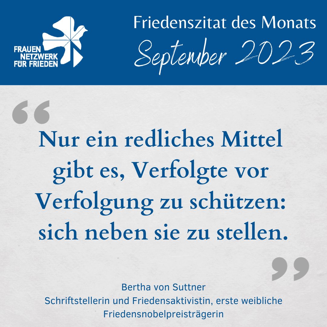 Friedenszitat des Monats 1