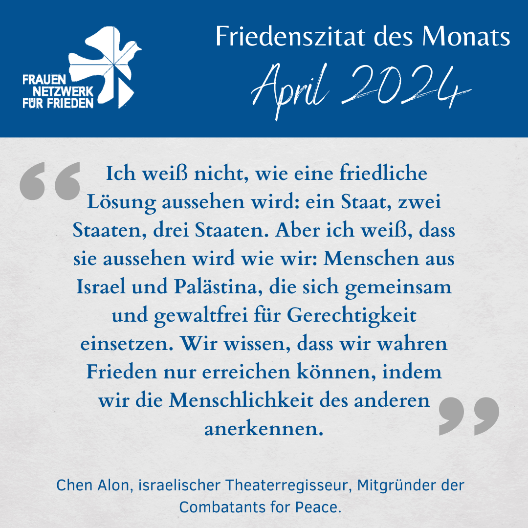 Friedenszitat des Monats 2