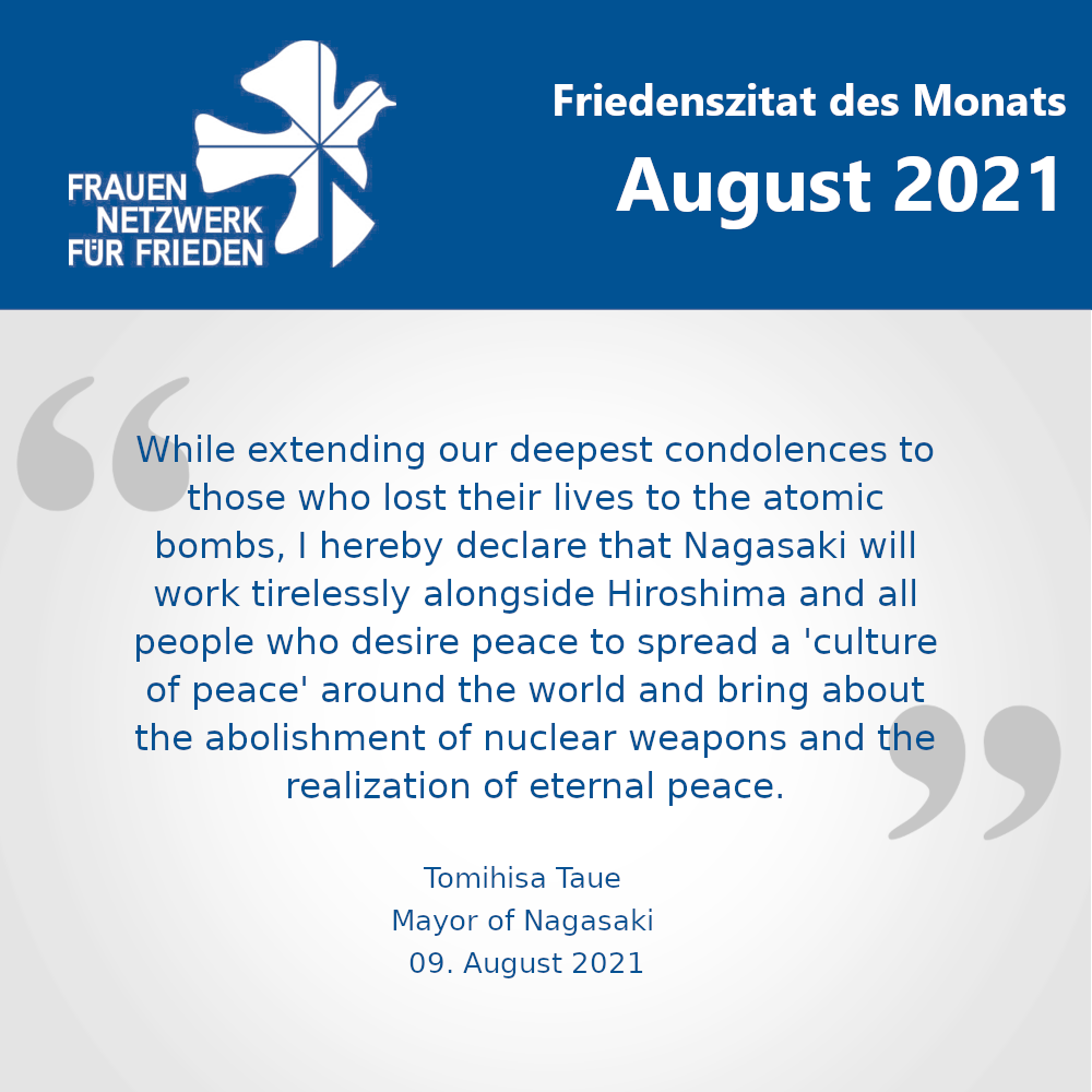 Friedenszitate des Monats August 2021