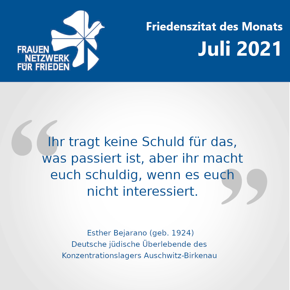 Friedenszitate des Monats Juli 2021