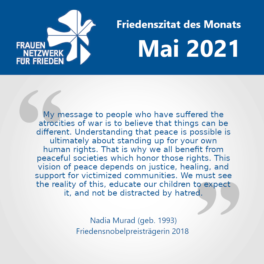 Friedenszitate des Monats Mai 2021