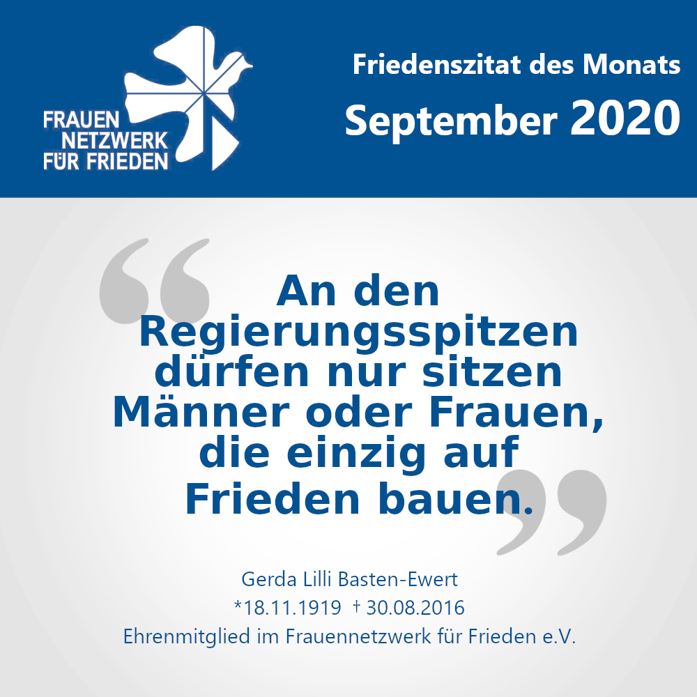 Friedenszitate des Monats Vorlage september 2020 