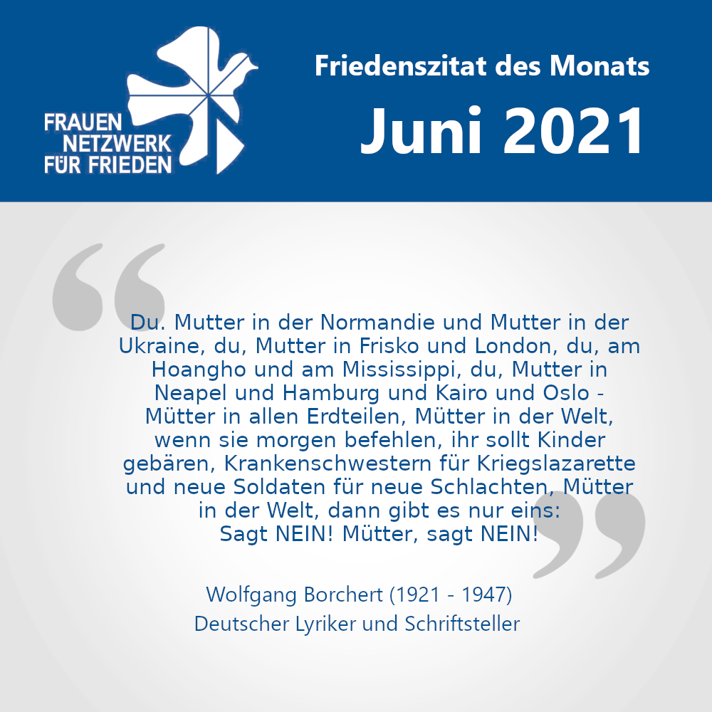 Friedenszitate des Monats Juni 2021