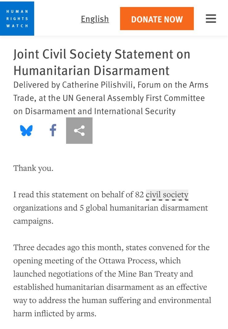 Humanitarian Disarmament statement 2026