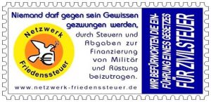 Netzwerk Friedenssteuer Zivilsteuer Aufkleber