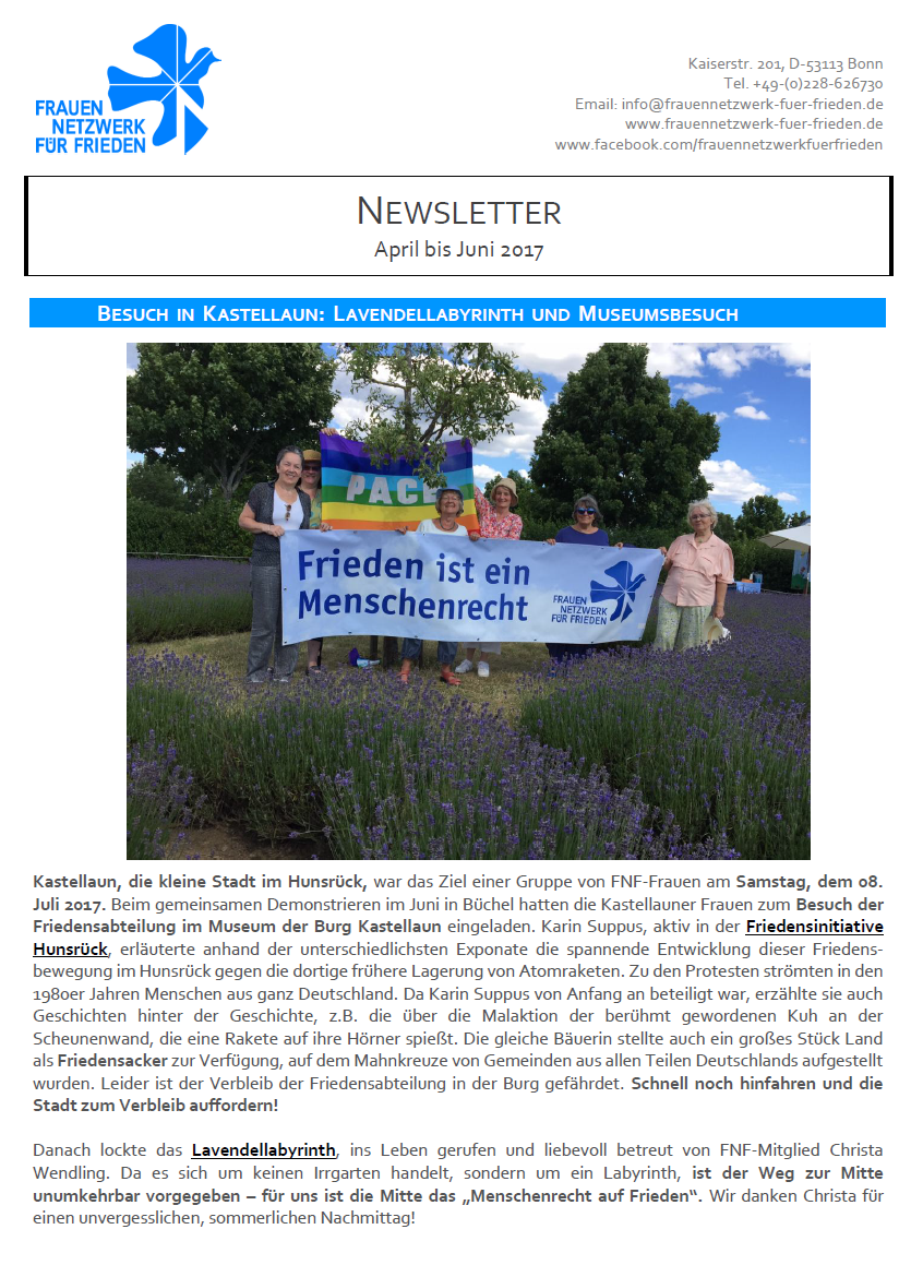 FNF Newsletter April bis Juni 2017