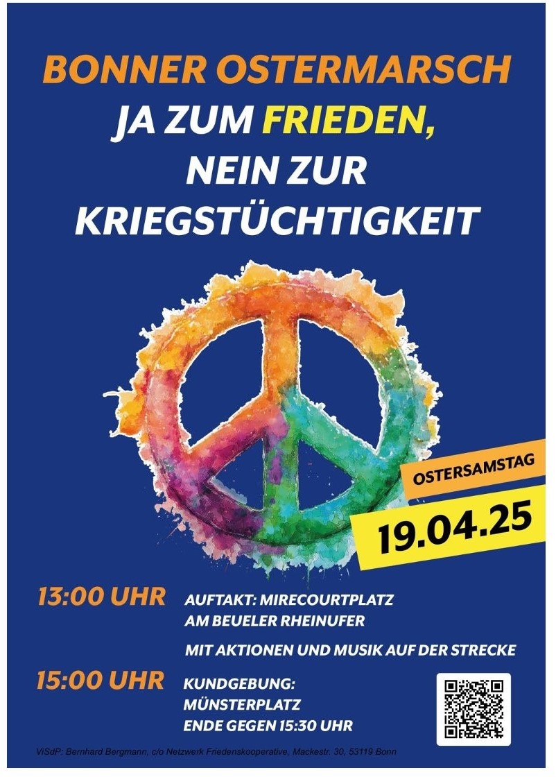 Ostermarsch Bonn 2025 Plakat