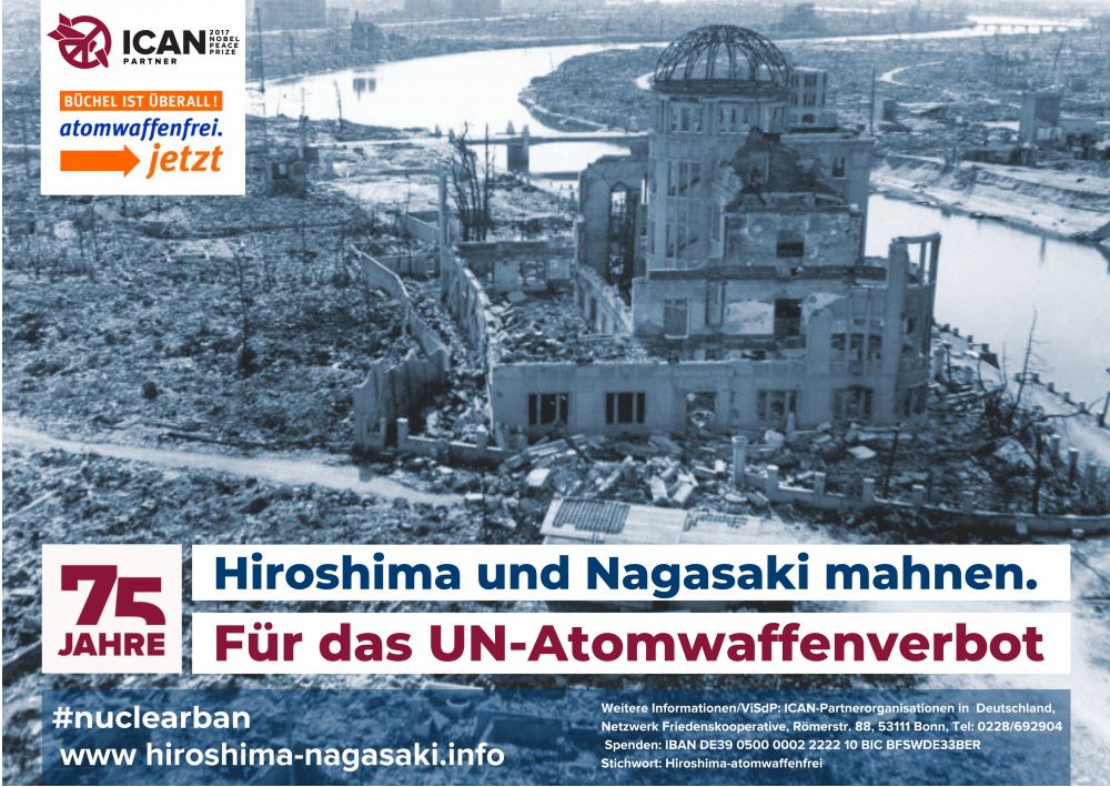 Plakat 75 Jahre Hiroshima und Nagasaki